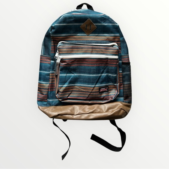 Genuine Dickies Striped Backpack with Tan Accents - Picture 1 of 2